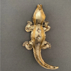 Stately Rhinestone Alligator Brooch