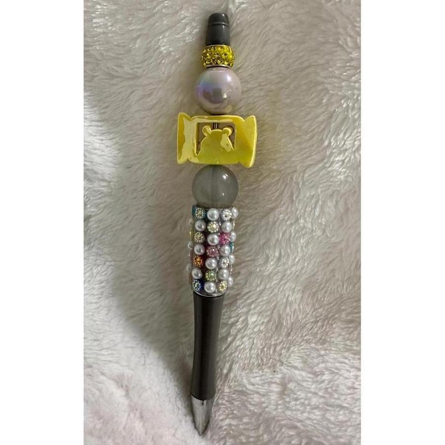 Black Capybara Beaded Pen
