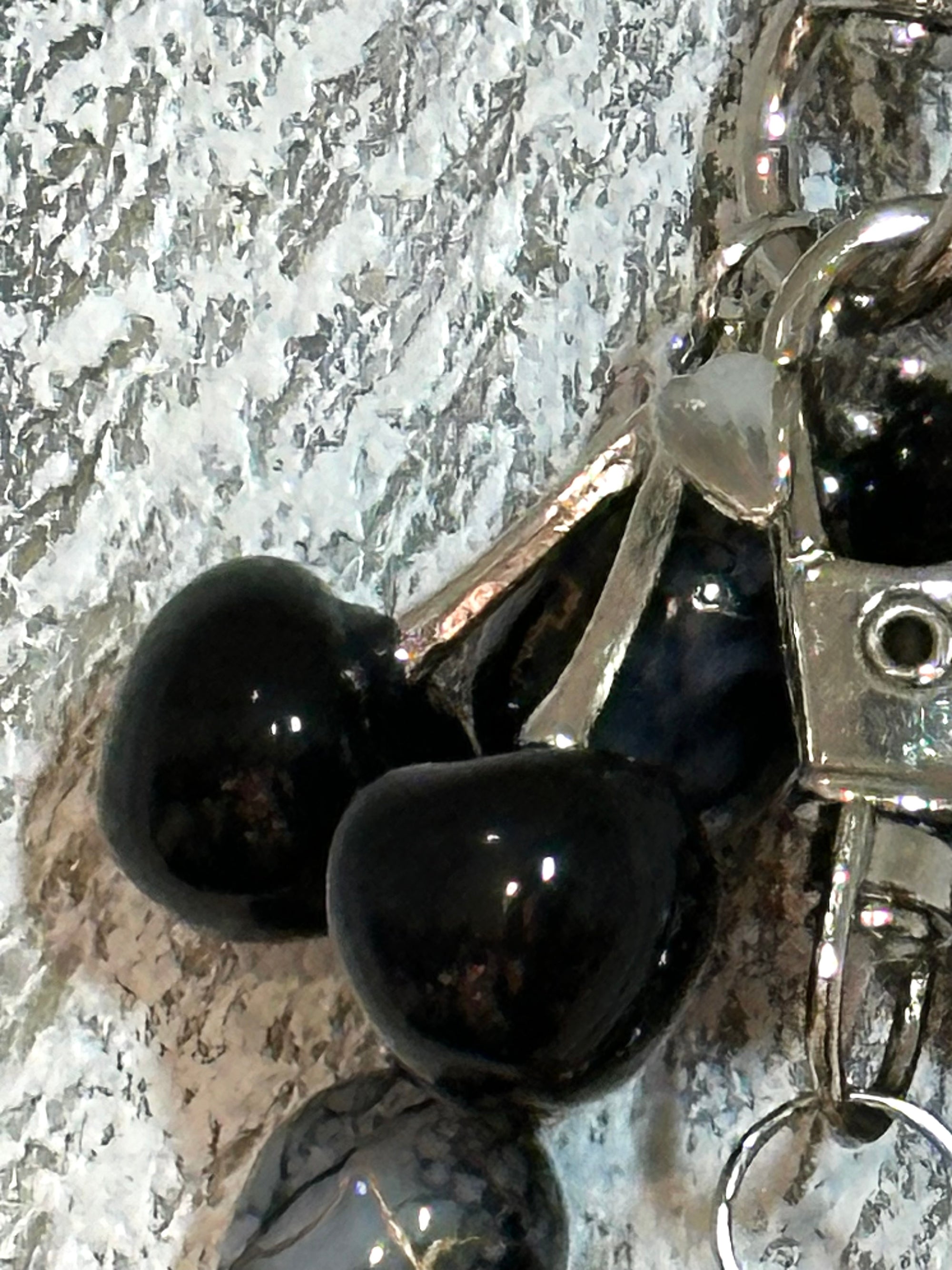 Black Cherry Bracelet Keychain