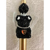 Black Fairy Bear Beaded Pen