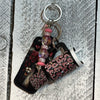 Black Leopard Designed Tumbler Keychain