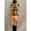 Black & Orange Capybara Beaded Pen