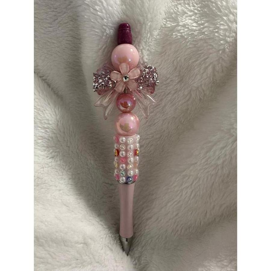 Bubblegum Pink Beaded Pen