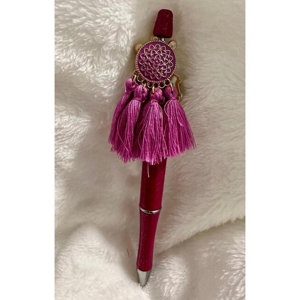 Capybara Pink Beaded Pen