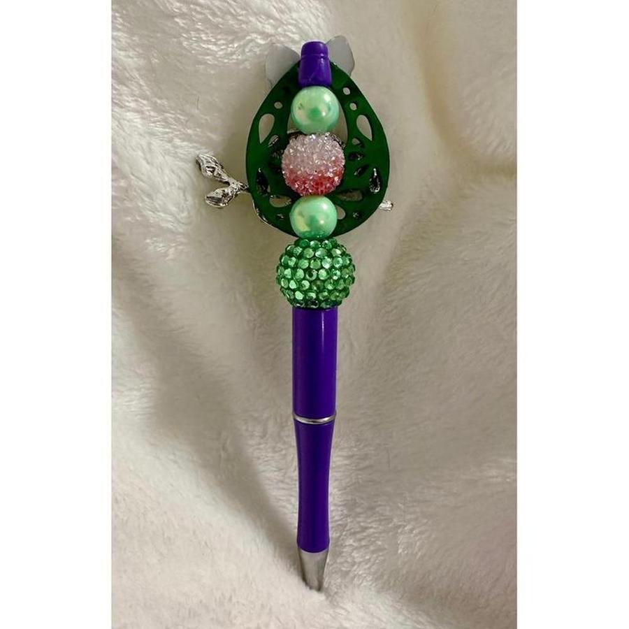 Chameleon Brooch Beaded Pen