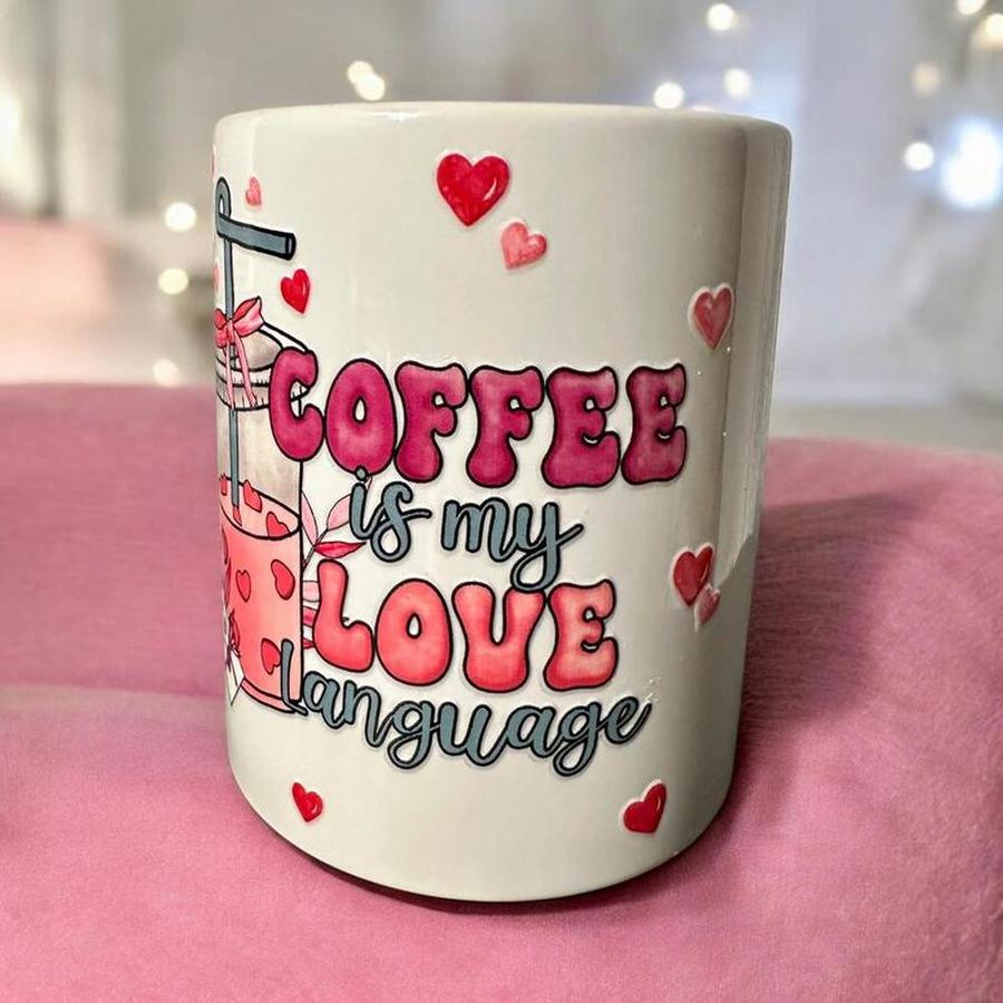 'Coffee Is My Love Language' Designed 11 oz. Ceramic Mug