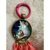 Convex Glass Guardian Angel Keychain
