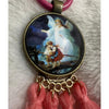 Convex Glass Guardian Angel Keychain