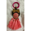 Convex Glass Guardian Angel Keychain
