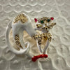 Enameled Paris Cat Brooches