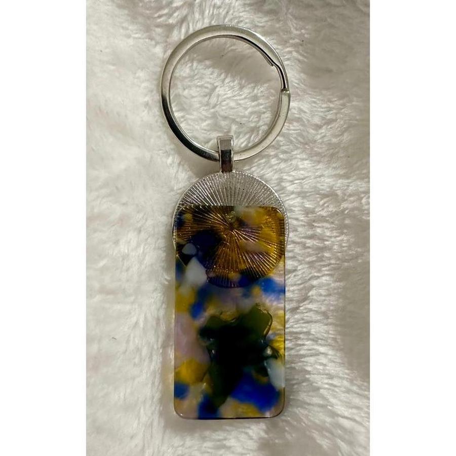 Faithful Convex Glass Keychain