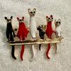Ghostly Cats Brooch