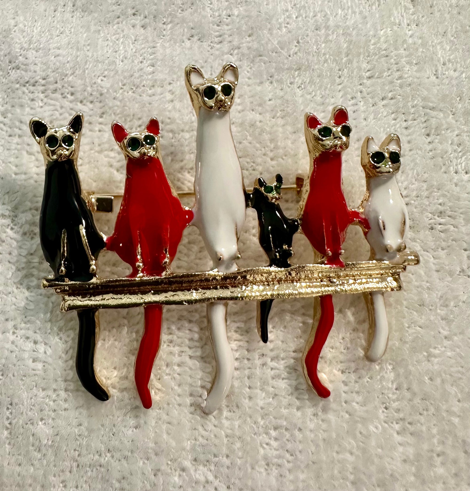 Ghostly Cats Brooch