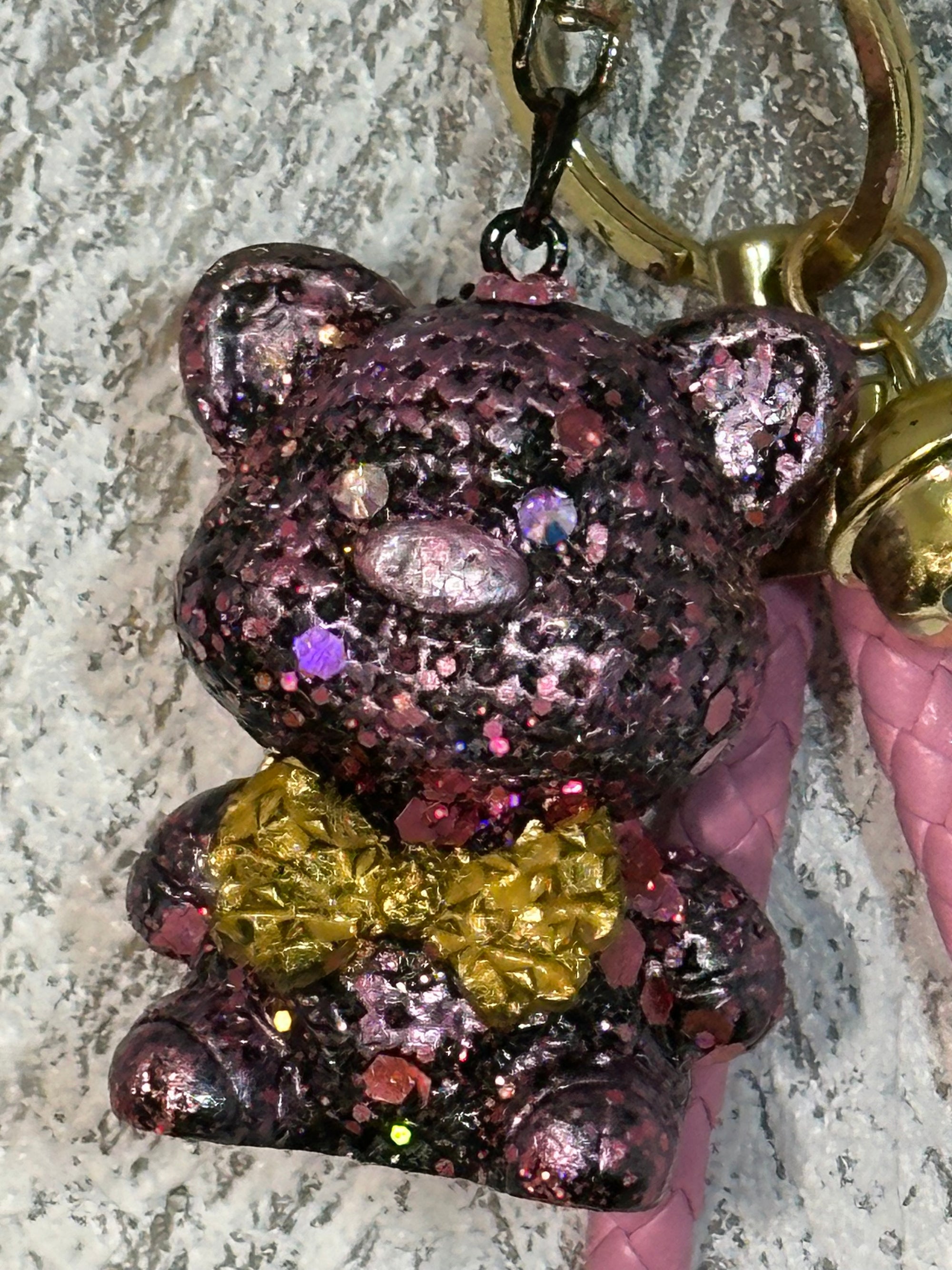 Glitter Pig Keychain