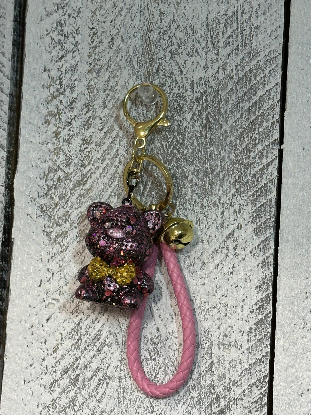 Glitter Pig Keychain