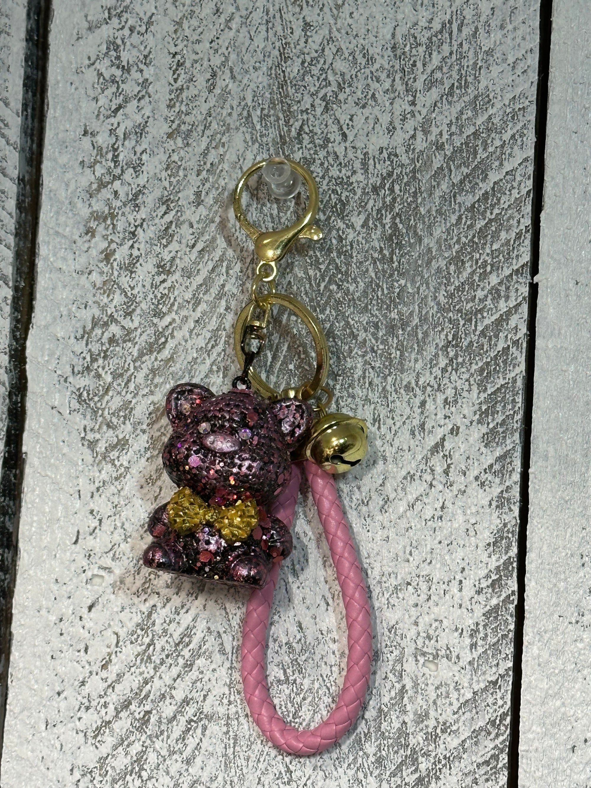 Glitter Pig Keychain