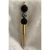 Gold & Black Crystal Disco Beaded Pen
