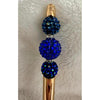 Gold Lux Blue Beaded Pen