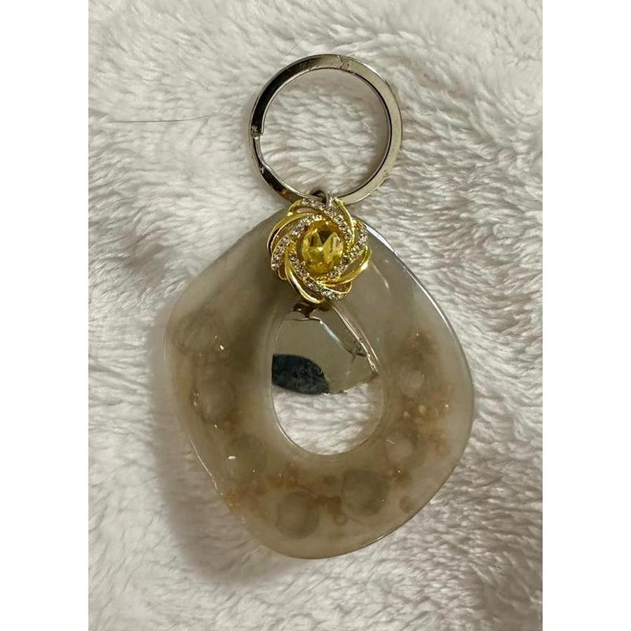 Golden Crystal Acrylic Jewelry Keychain