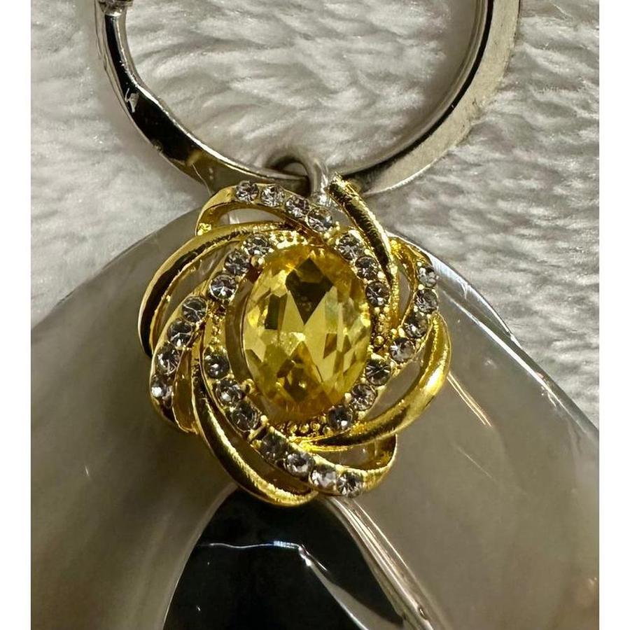 Golden Crystal Acrylic Jewelry Keychain