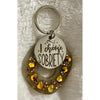 Golden Crystal Acrylic Jewelry Keychain