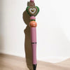 Green Mickey Heart Beaded Pen