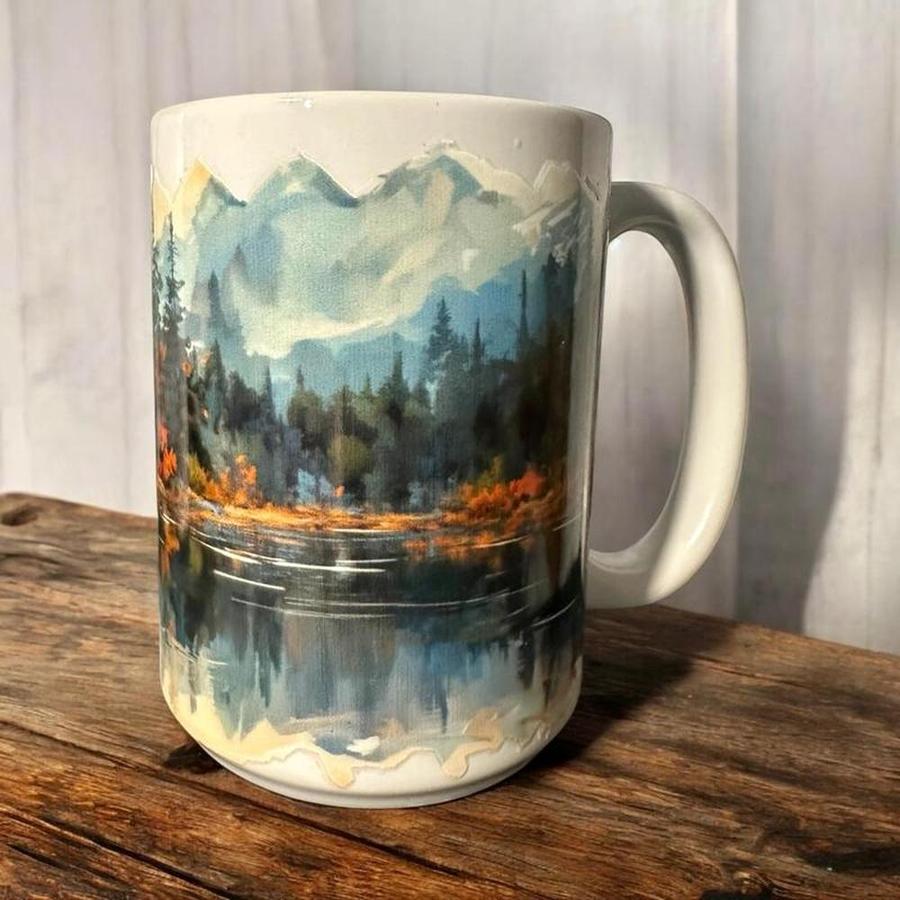 'Hunting Life' Elk Designed 15 oz. Ceramic Mug