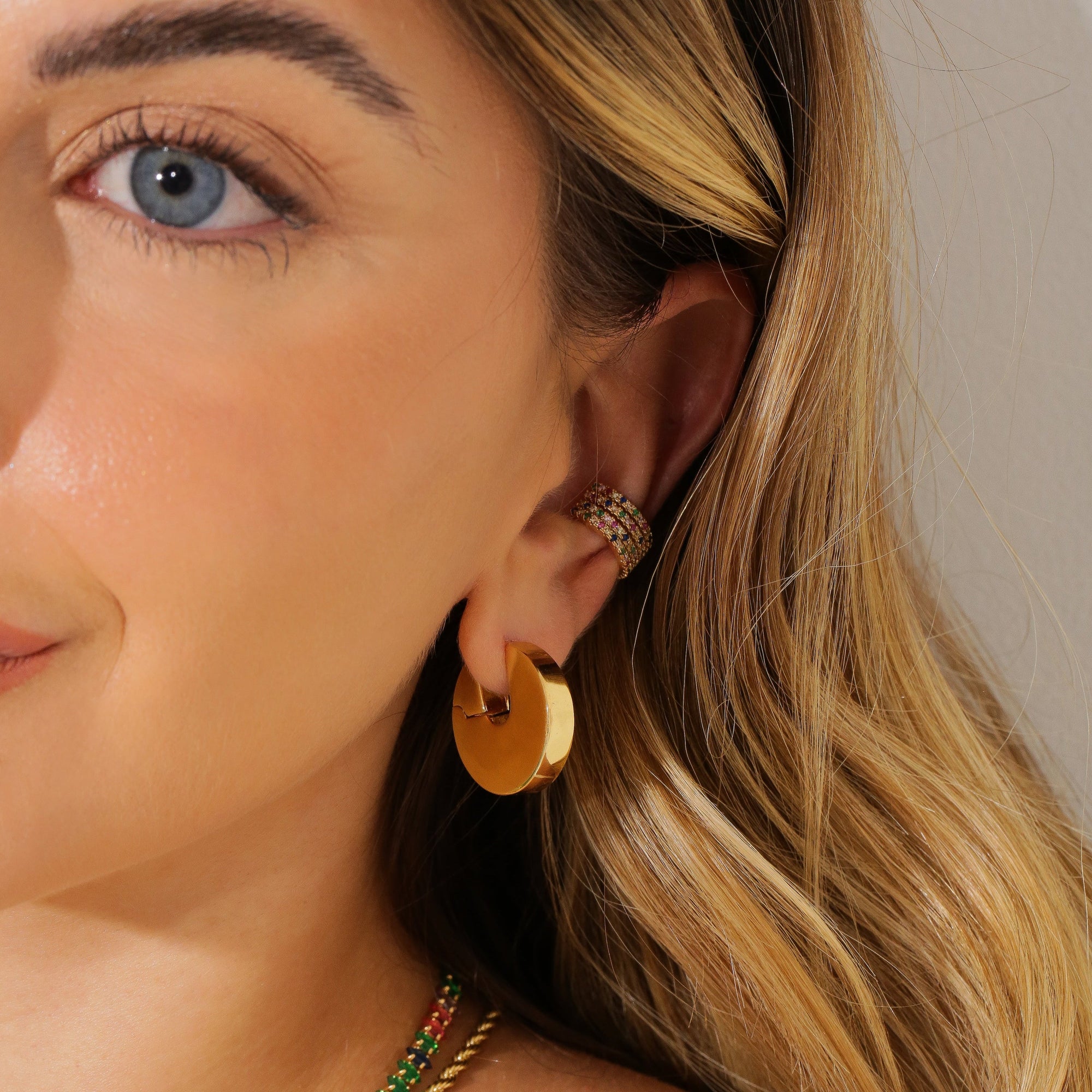 Golden Plain Glam Fiz Earrings