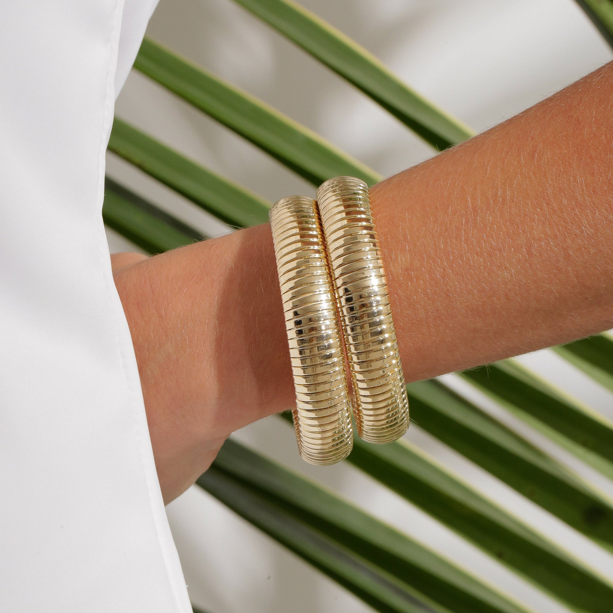 Golden Layered Solalei Bangle