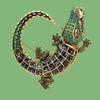 Couture-Inspired Large Alligator Brooch