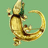 Couture-Inspired Large Alligator Brooch