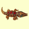 Couture-Inspired Pave' Rhinestone Alligator Brooch