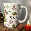 'Jolly Christmas Tree' Designed 15 oz. Ceramic Mug