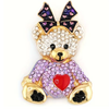 Large Teddy Bear Brooch with Bow