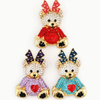 Large Teddy Bear Brooch with Bow
