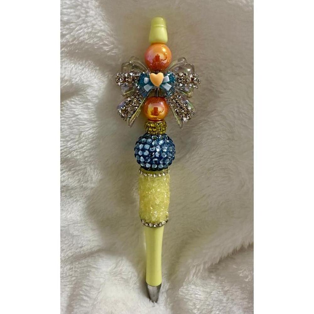 Lemon Orange Beaded Pen