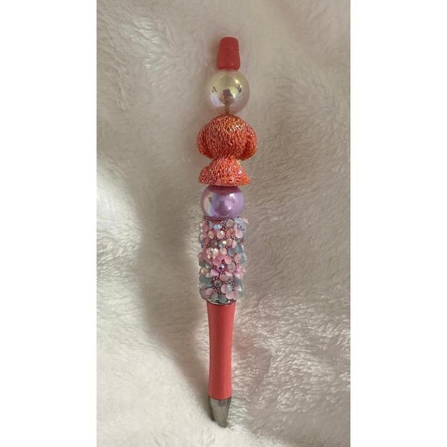 Orange Doggie Beaded Pen