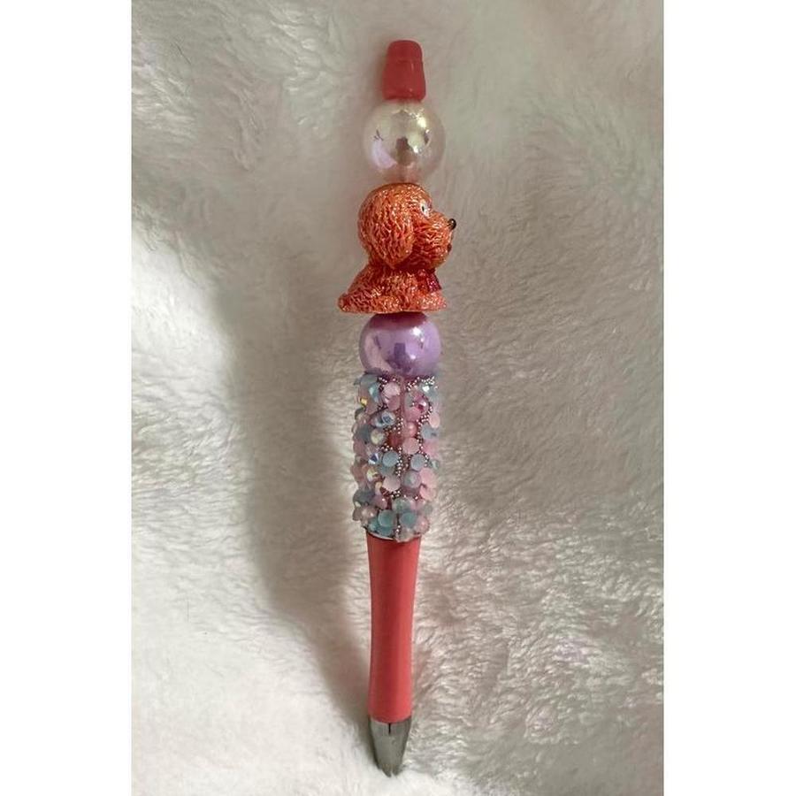 Orange Doggie Beaded Pen
