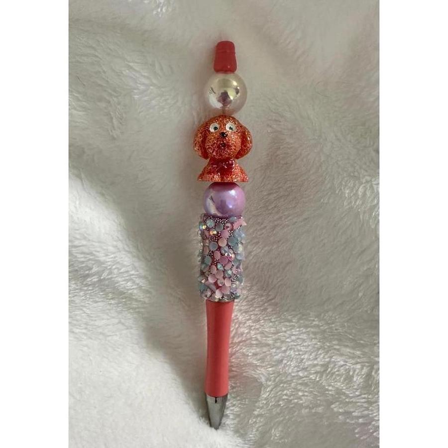Orange Doggie Beaded Pen