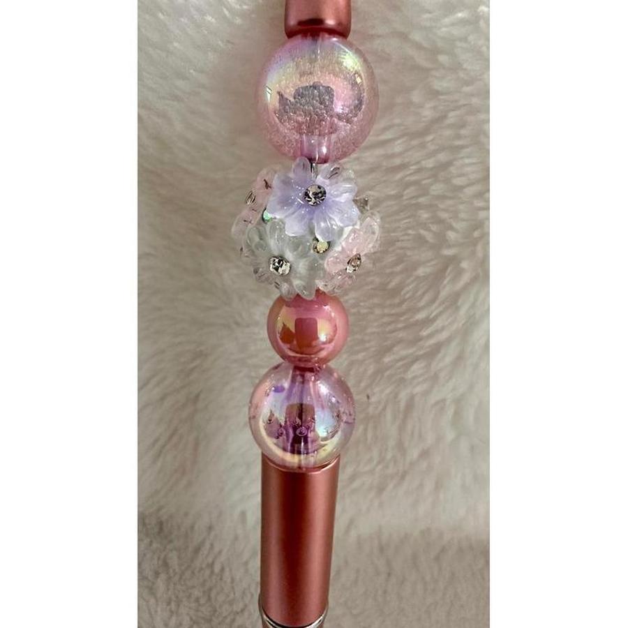 Pearlized Rose Gold Beaded Pen