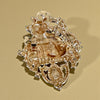 Vintage-Inspired Baroque Cat Brooch
