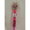 Pink Bow Topped Heart Beaded Pen