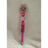 Pink Bow Topped Heart Beaded Pen
