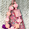 Pink Butterfly Chap Stick Holder Keychain