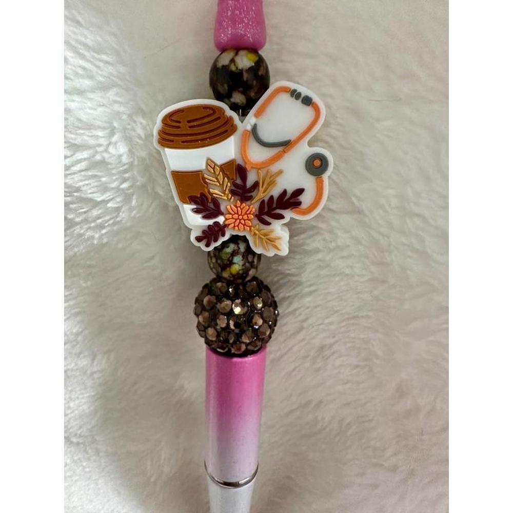Pink Gradient Beaded Pen