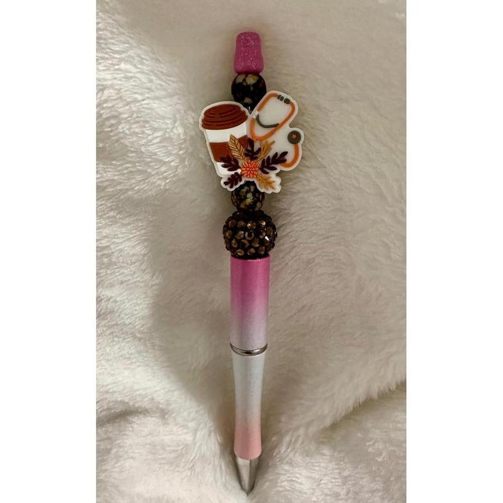 Pink Gradient Beaded Pen