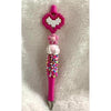 Pink Lego Heart Beaded Pen