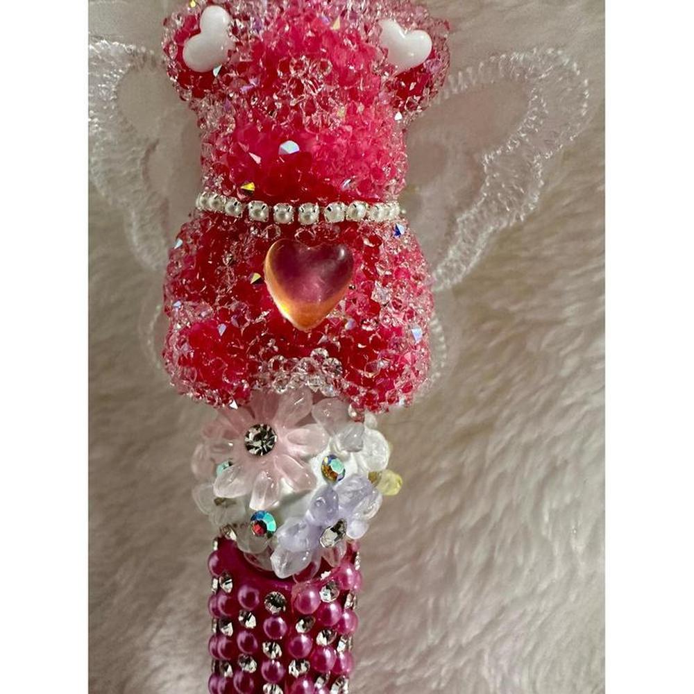 Pink Sugar Bear Fairy Beaded Pen