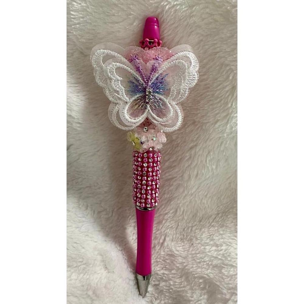 Pink Sugar Bear Fairy Beaded Pen