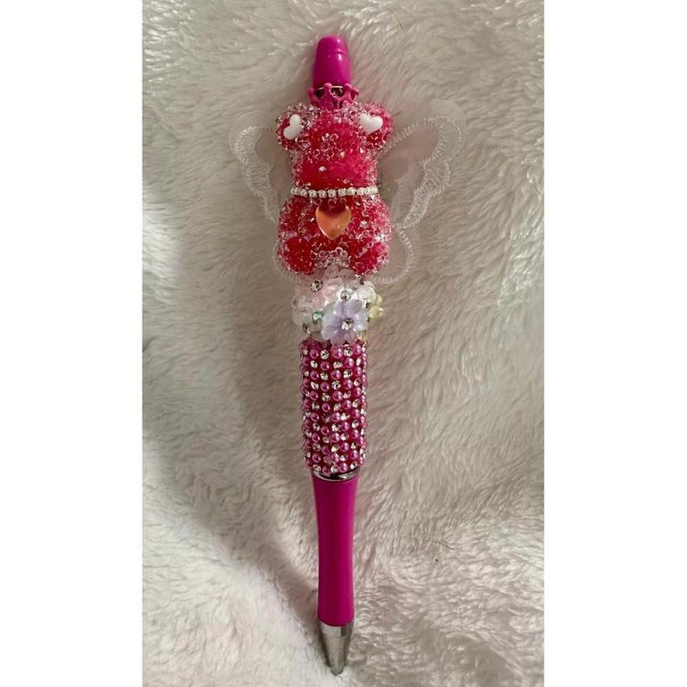 Pink Sugar Bear Fairy Beaded Pen
